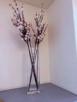 Frühlingsdeko: Kunstblumen Kirschblüten im Glasvase, 🌸