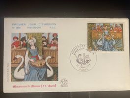 Frankreich 1979 Ersttagsbrief Miniatur Dame mit Schwan