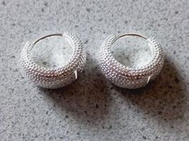 2 Creolen Ohrhänger 925 Sterling Silber 2,5g pro Stk.