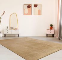 SONDERPREIS🔥 Teppich Wohnzimmer XXXL 240x340 Dunkel BEIGE