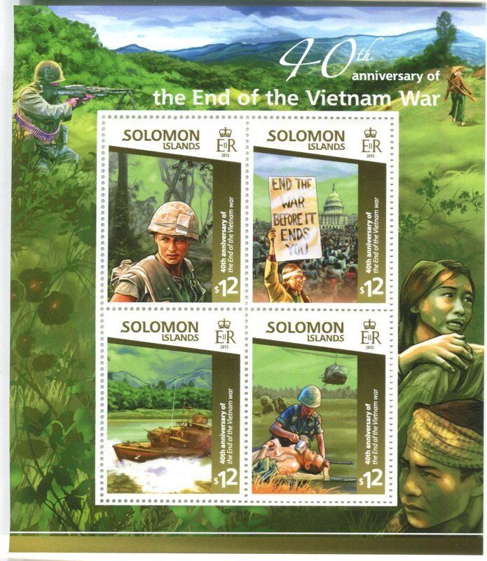 Alle Briefmarken: Block "Vietnamkrieg". Salomonen. – Neu und originalverpackt aus Basel von Butsch5