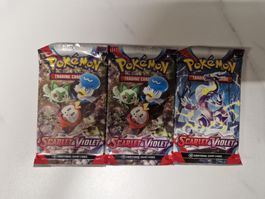 3x Pokémon Scarlet & Violet  Booster – Sealed EN