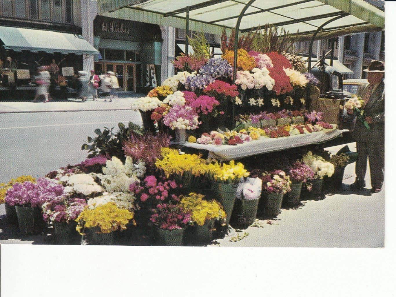 Ansichtskarten: San Francisco, Flower Stands, 1960 – Gebraucht aus Bürglen TG von StampGraf