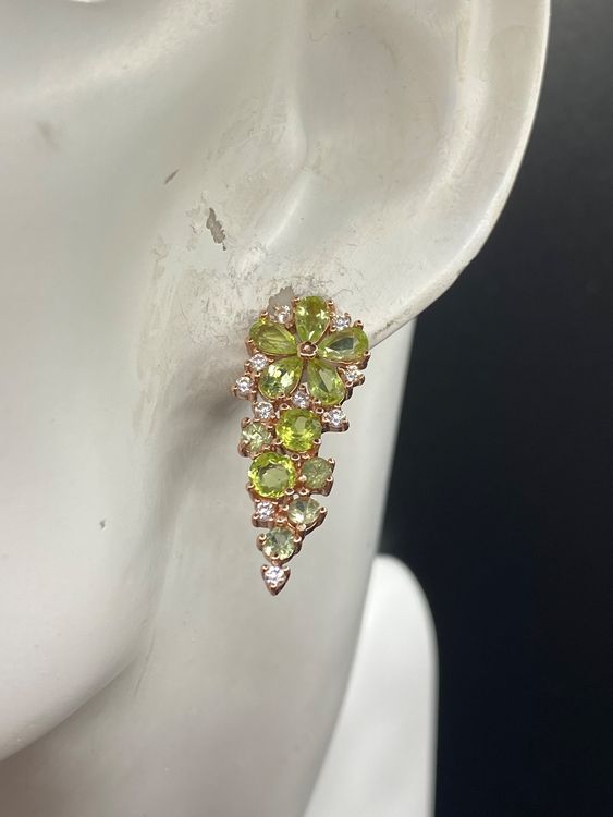 Großhandel 7 Paar 10 Mm Bunte Jade Runde Edelstein Perlen Silber Ohrstecker