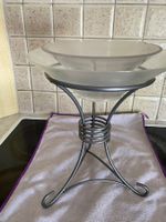 Glasschale mit Metallgestell, vintage Look, Top!