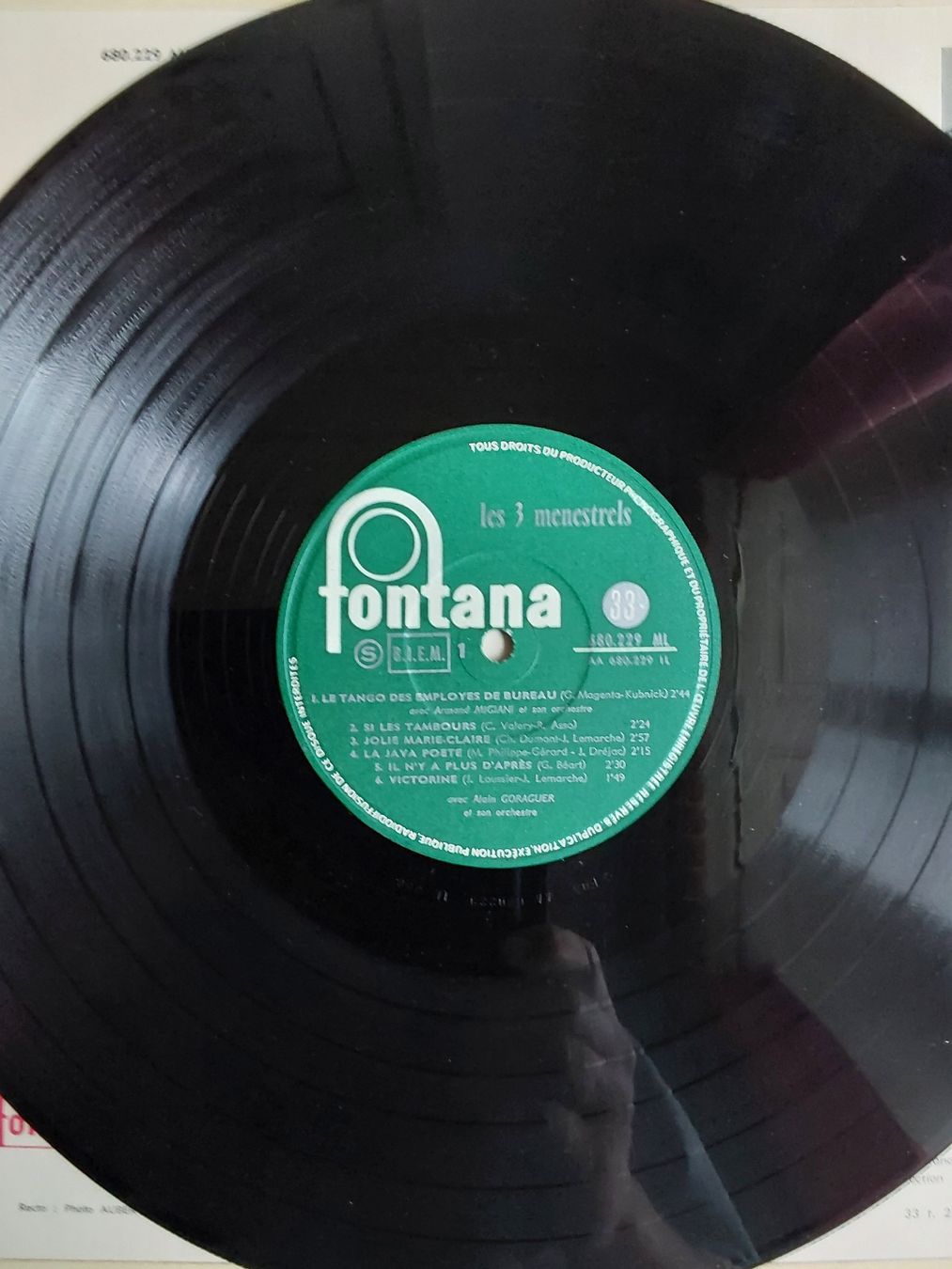 Vinyles: LP Vinyl - Les 3 Ménestrels – D'occasion à Villeret par Fil11 2