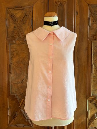 Pastellrosa Bluse aus 100% Leinen Gr. S  Zustand: wie Neu