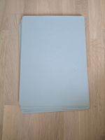 4 Tischsets, hellblau/schwarz, guter Zustand