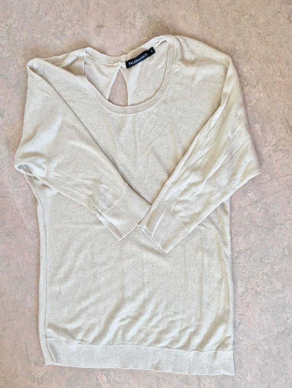 Maglioni & Felpe: FELDPAUSCH PULLOVER PULLI GLITZER L 40 BEIGE TOP ZU ROCK – Usato da Elsau venduto da the-colorful-side 7