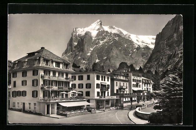 Cartoline postali: Grindelwald, Central Hotel Wolter und We – Usato da Berlin venduto da bartko-reher