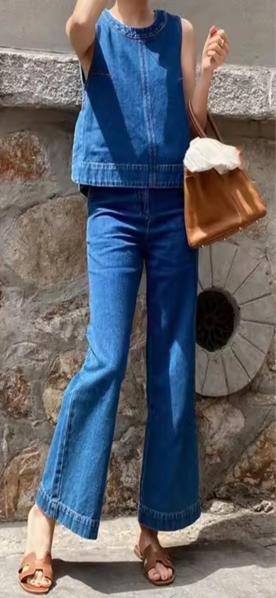 Completi & Tailleur: Jeans Top mit Hosen Set – Nuovo (secondo la descrizione) da Zürich venduto da noe_2mn7