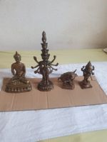 gegossene asiatische Figuren aus Messing (Indien /Nepal)