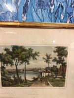 Vintage Framed engraving of Bale, Switzerland - Rare Find!