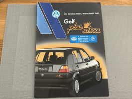 VW Golf plus ultra Faltprospekt 4 Seiten 1989