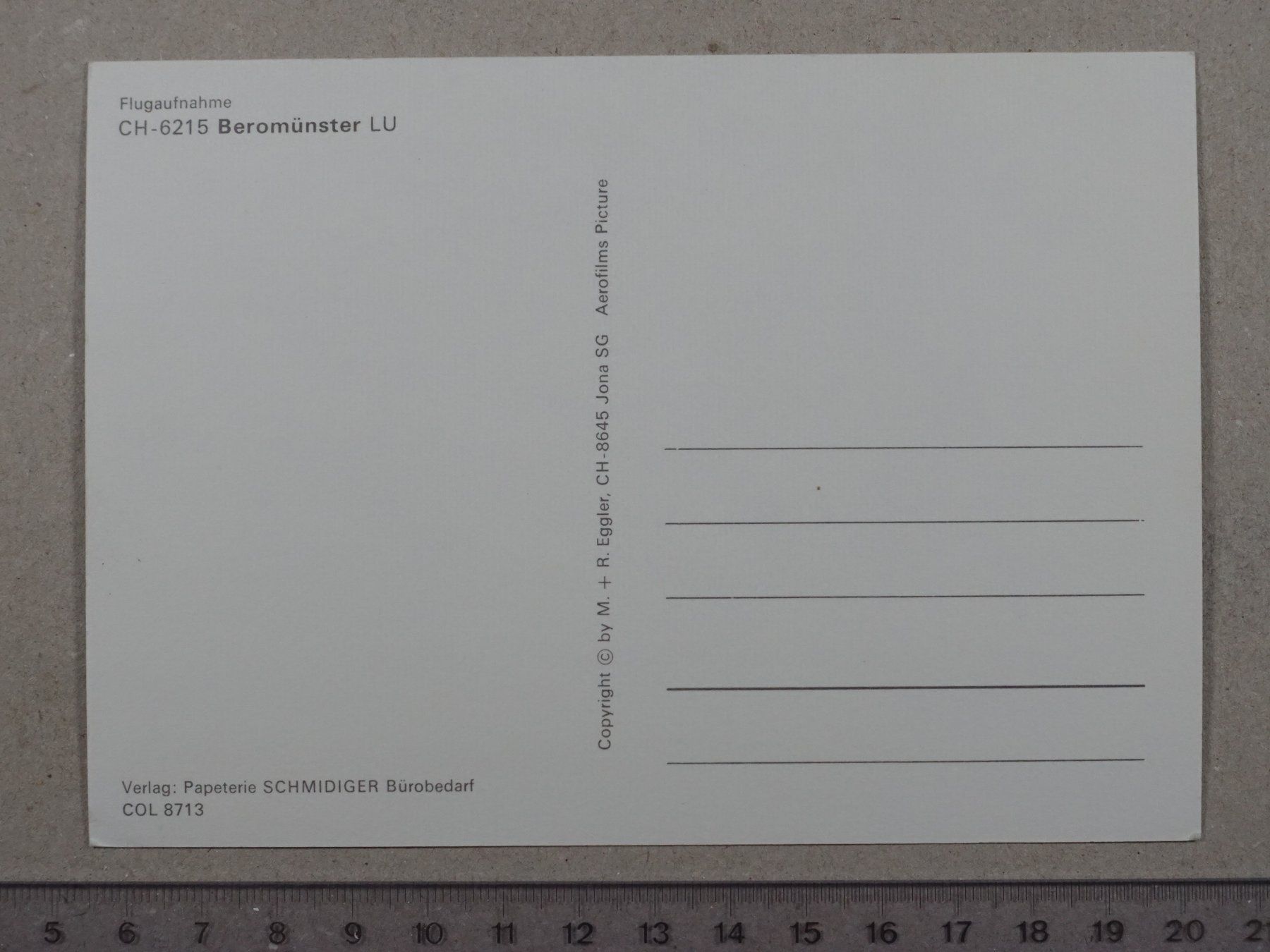 Cartoline postali: Beromünster, Flugaufnahme – Usato da Lenzburg venduto da fh1 1