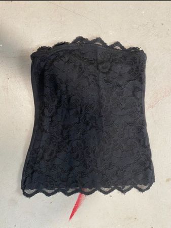 Lace Tube-/Bandeautop mit Spitze - wie Rosemunde - Gr. S