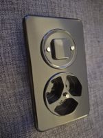 Steckdose mit Schalter schwarz neu ungebraucht