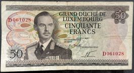 Luxemburg 50 Francs Schein von 1972 - Sammlerstück!