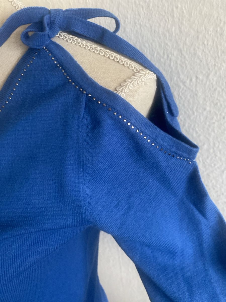 Top: Pull bleu Alberto Bini, coton soie, taille S. – Nuovo e nell'imballaggio originale da Geneve venduto da pat_p76n 1