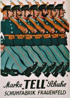 TELL SCHUHE FRAUENFELD 1924 Baumberger - Original Plakat