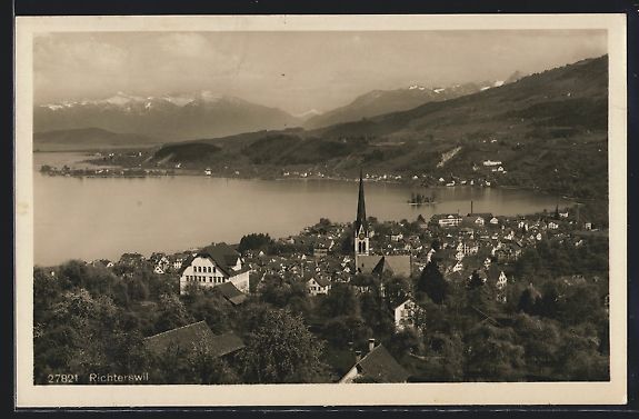 Ansichtskarten: Richterswil, Ortsansicht aus der Vogelsc – Gebraucht aus Berlin von bartko-reher