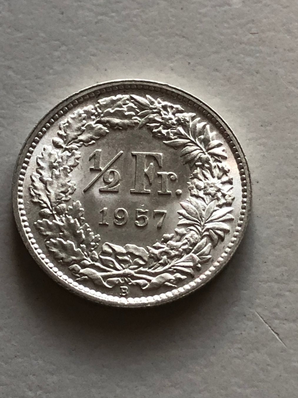 Alle Münzen: 50 Rp. 1957 unz. – Neu (gemäss Beschreibung) aus Schötz von Odpa