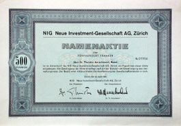 NIG Neue Investement-Gesellschaft AG Zürich - 1964