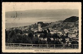 AK Heiden, Blick nach der Kirche und den Bodensee