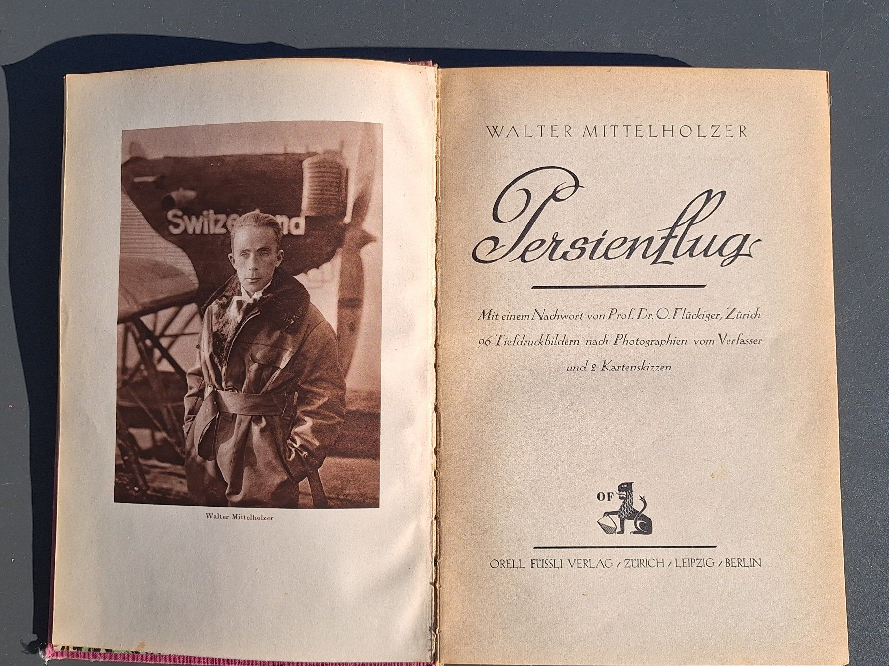 Libri: Antikes Buch "Persienflug" von Walter Mittelholzer, 1926 – Usato da Kriegstetten venduto da Justa