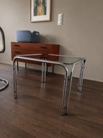 Vintage Couchtisch Chrom & Glas