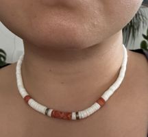 Vintage pukka shell & stone necklace