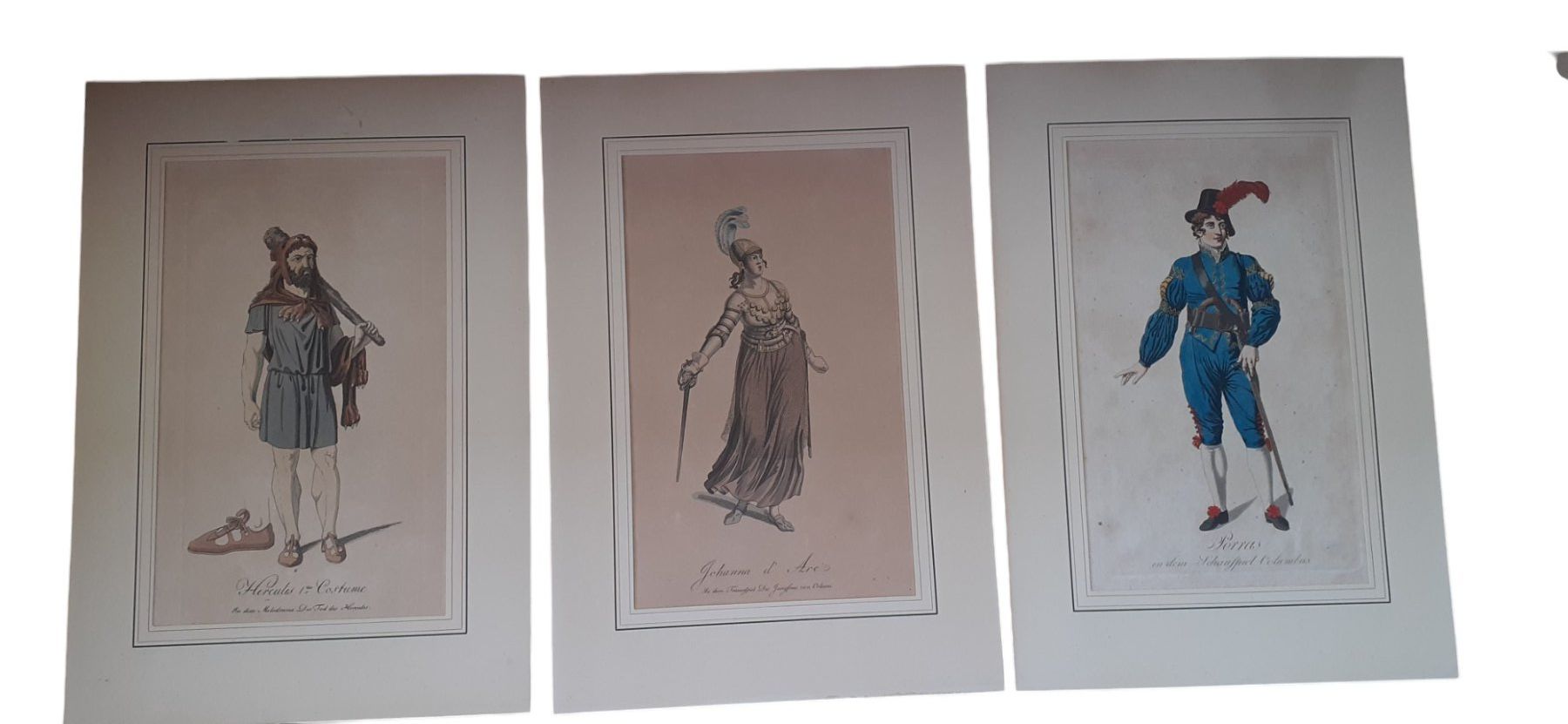 Grafica & Litografie: Lithographien Kostüme handkoloriert – Usato da Mörschwil venduto da antiksalon21 2