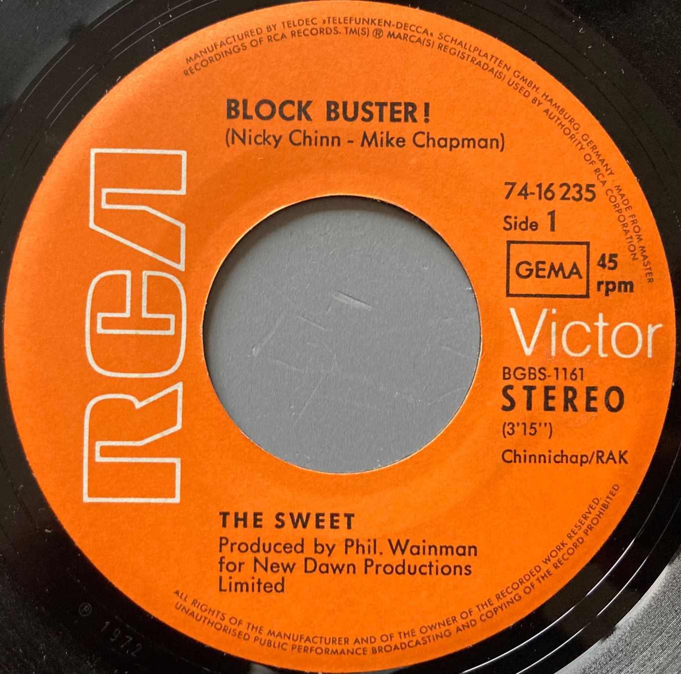Dischi in vinile: SWEET - BLOCK BUSTER – Usato da Poliez-Pittet venduto da Newtown-Records 2