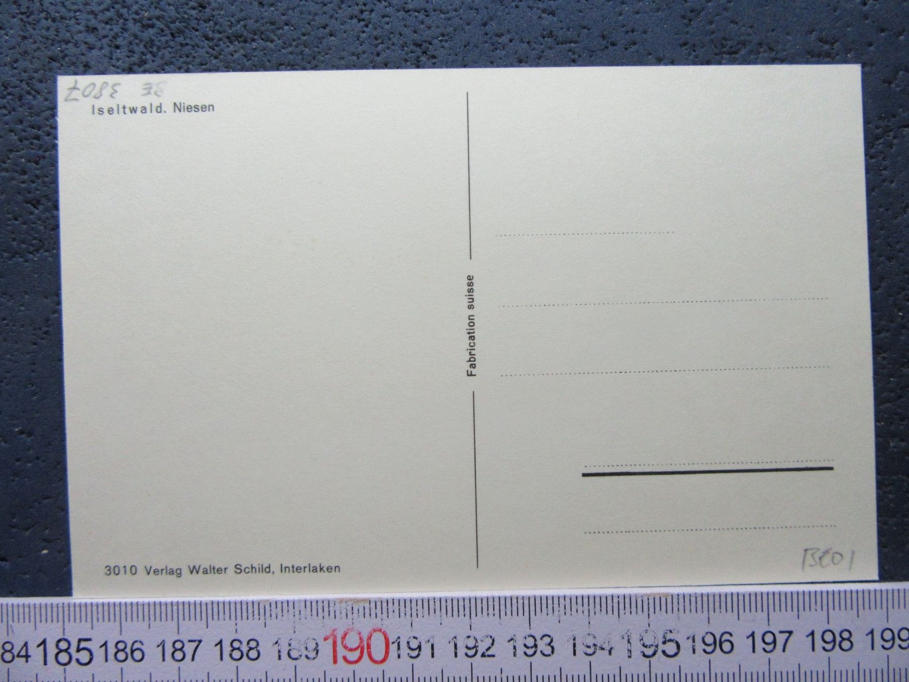 Cartoline postali: ISELTWALD NIESEN BEO AK – Usato da Ettingen venduto da Hausi4711 1