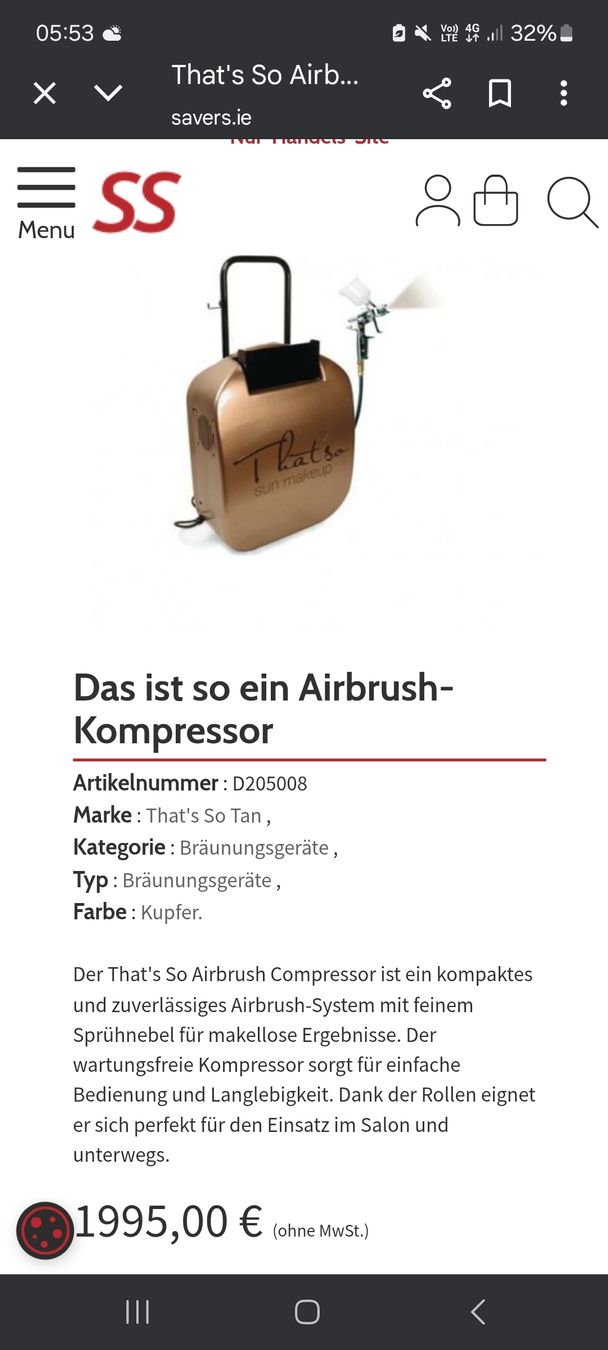 Compresseurs: Trolley von That's So Airbrush Kompressor Kupfer – D'occasion à Werthenstein par Icebaby13