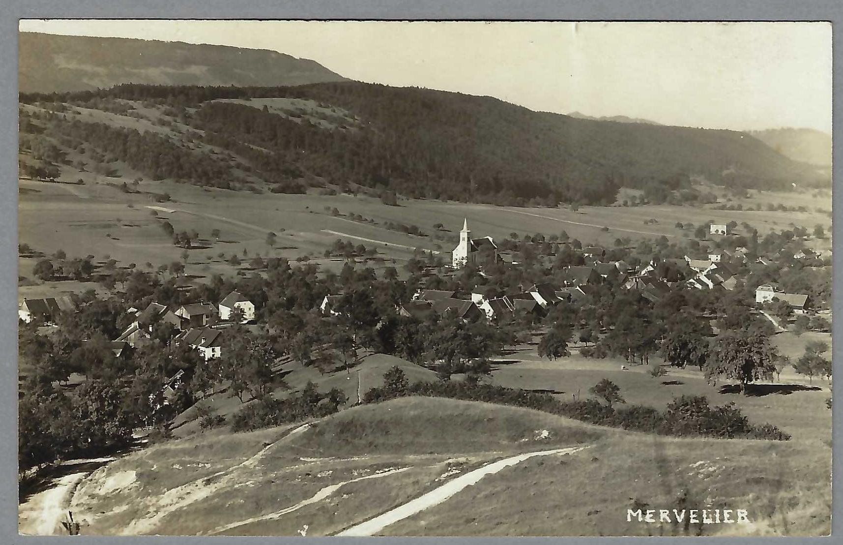 Cartoline postali: 1930, MERVELIER – Usato da Pura venduto da ulisse1957