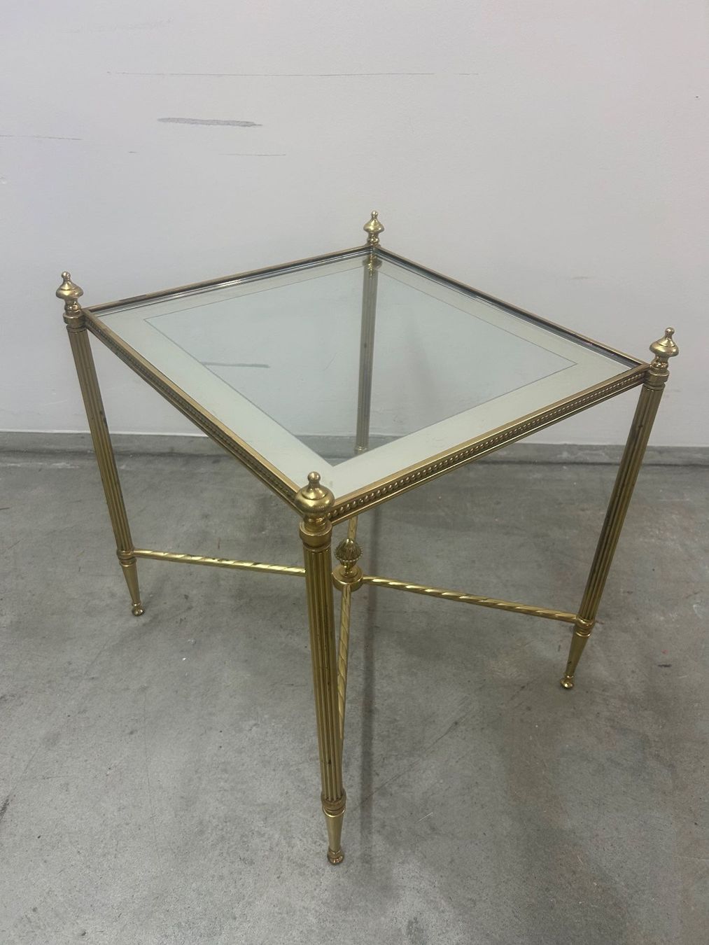 Tische: Salontisch Mid-Century-Design Messing Glasplatte – Gebraucht aus Zürich von Levelart 2