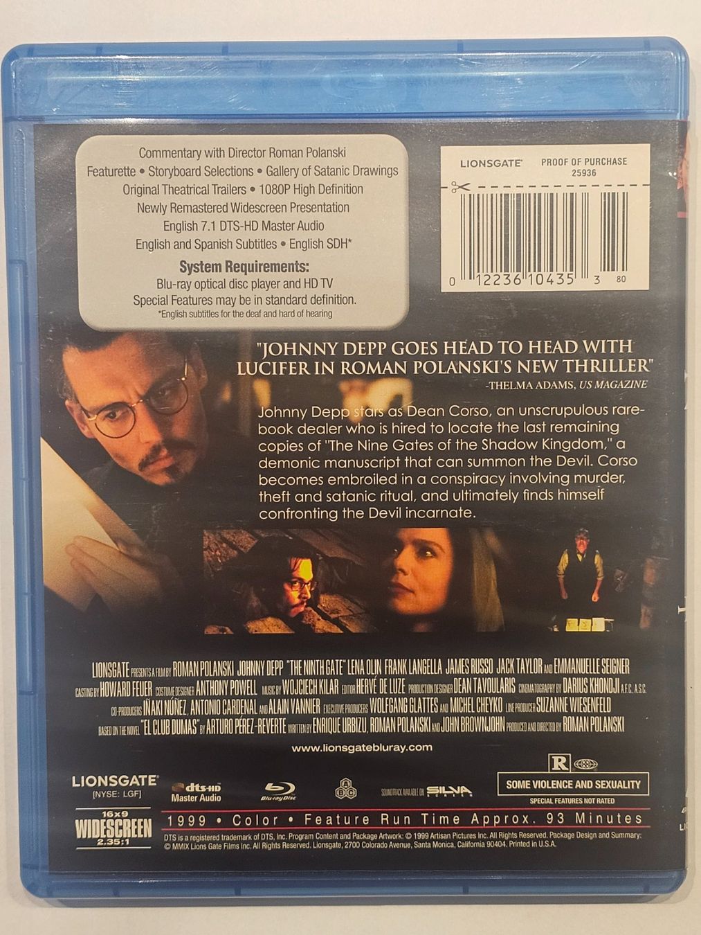 Tutti i DVDs: Blu-ray The Ninth Gate mit Johnny Depp – Usato da Würenlos venduto da Keks 1