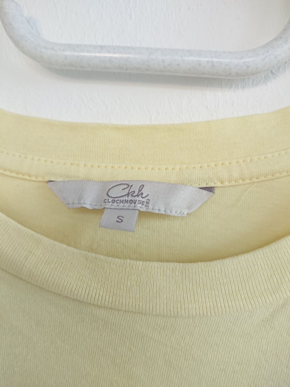 C&A T-shirt: Shirt Clockhouse Gr. S Hellgelb 100% Baumwolle – Usato da Hallau venduto da CHACLA 1