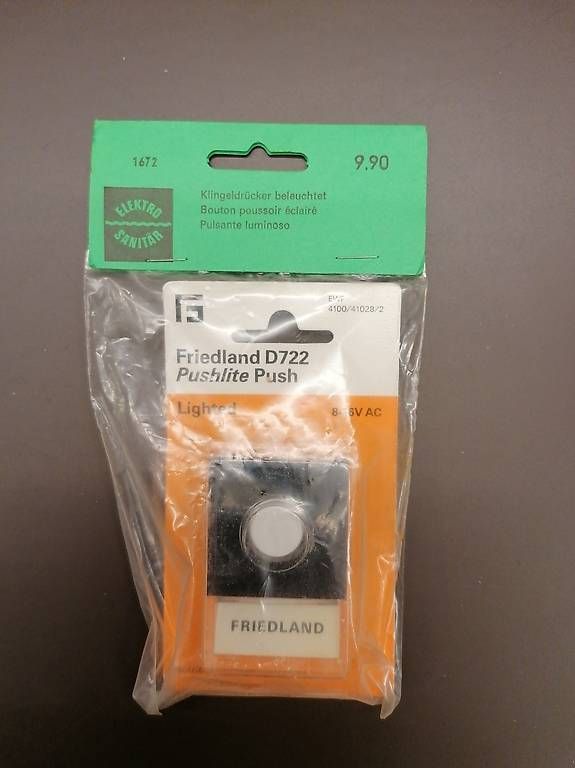 Schalter: Klingeldrücker AP beleuchtet – Neu und originalverpackt aus Waldkirch von musikpaulchen64