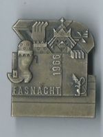 Fasnachtsplakette Basel, "Blaggedde" 1966 (Silber)