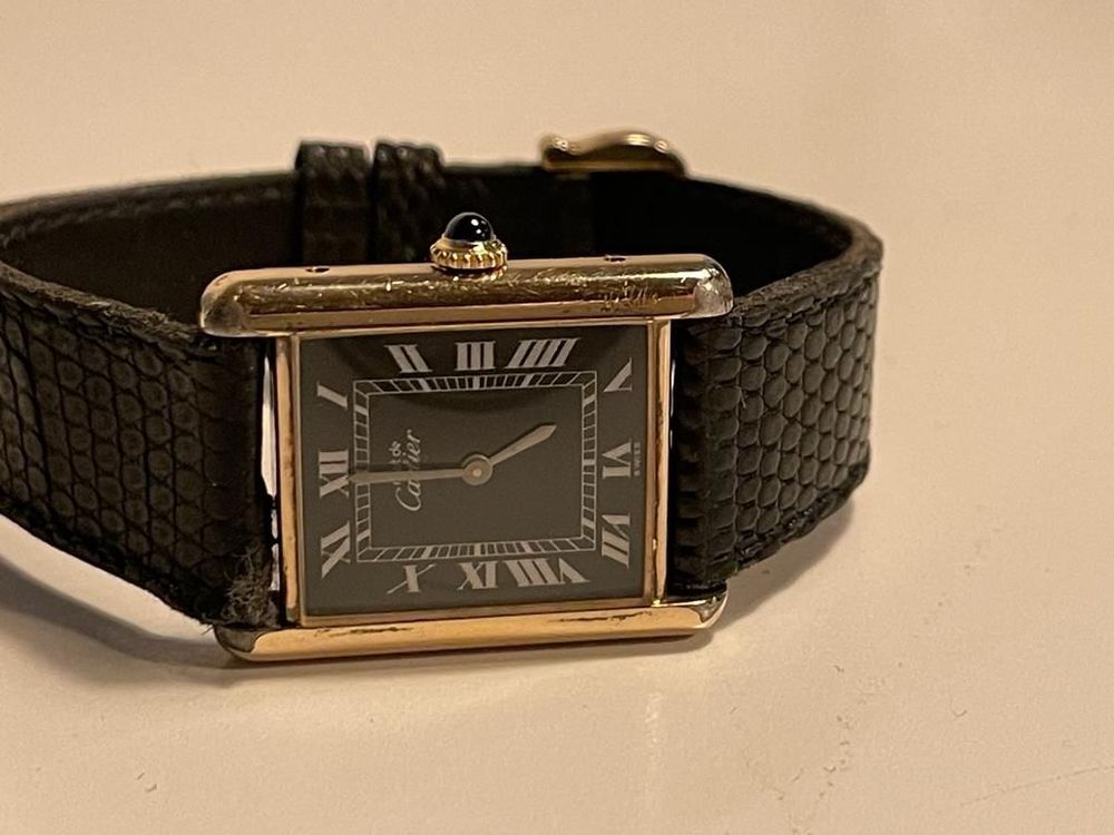 Cartier Tank Armbanduhr Silber 925 Vergoldet Kaufen Auf Ricardo