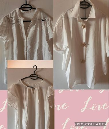 ❤️Damen Blusen Weiss 3 Stck. verschiedene Modelle Gr. S