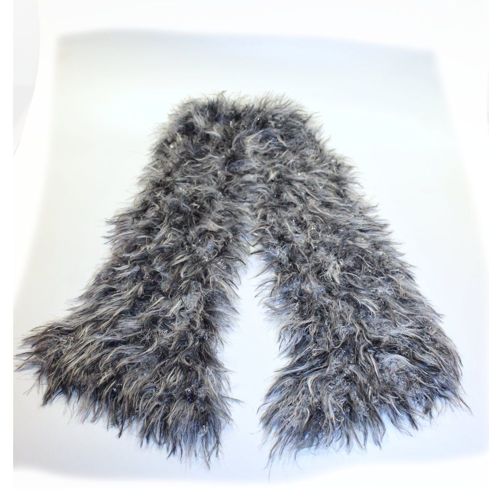 Foulard & Sciarpe: Fransenschal handgestrickt, grau mit Glitter – Nuovo (secondo la descrizione) da Weggis venduto da daisyflower 1
