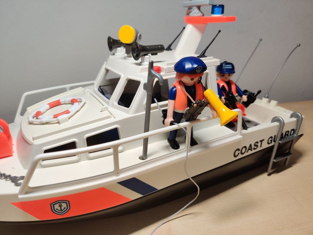 PLAYMOBIL 4448 BATEAU GARDE COTES POLICE douane