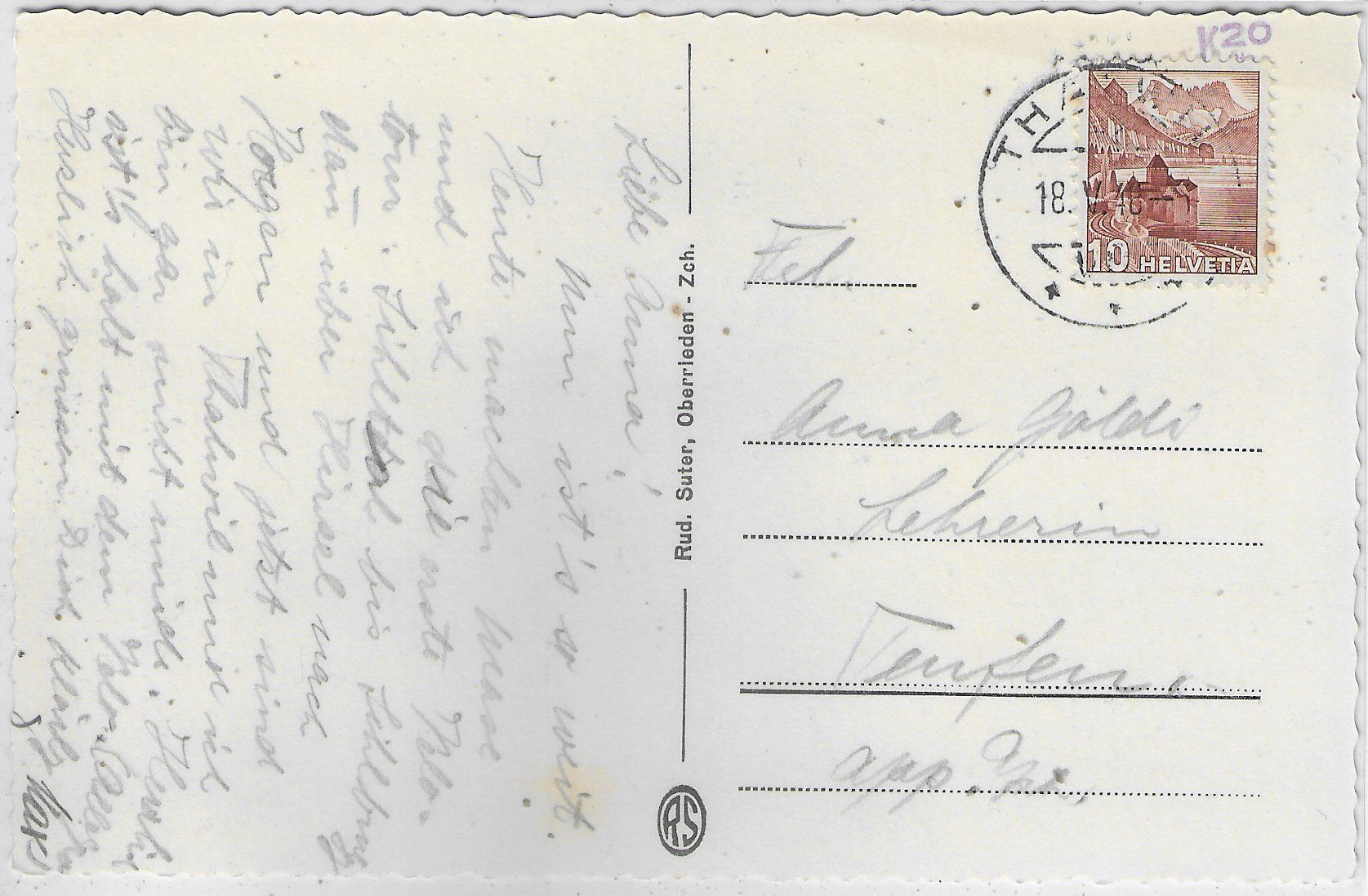 Cartoline postali: Rüschlikon - Dorfstrasse – Usato da Ettingen venduto da Kartenplanet 1
