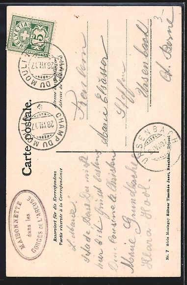 Cartoline postali: Champ-du-Moulin, verschiedene Häuser- u – Usato da Berlin venduto da bartko-reher 1