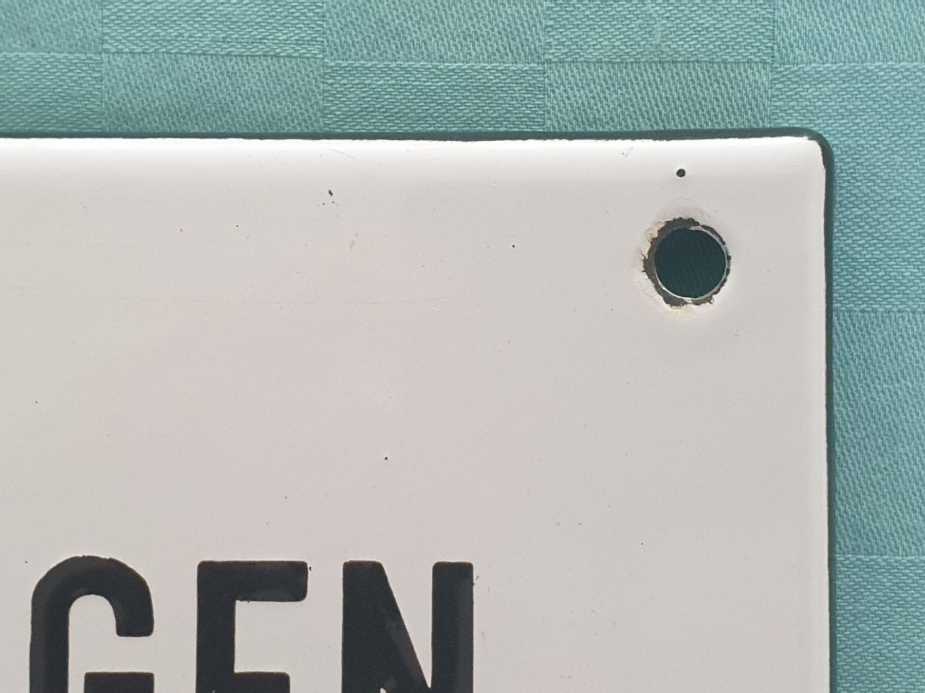 Insegne: Email Schild VELOS KINDERWAGEN EINSTELLEN VERBOTEN – Usato da Mörschwil venduto da spirspi 5