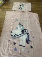 Bettwäscheset Girls Einhorn Sterne 160x210cm u. 65x100cm