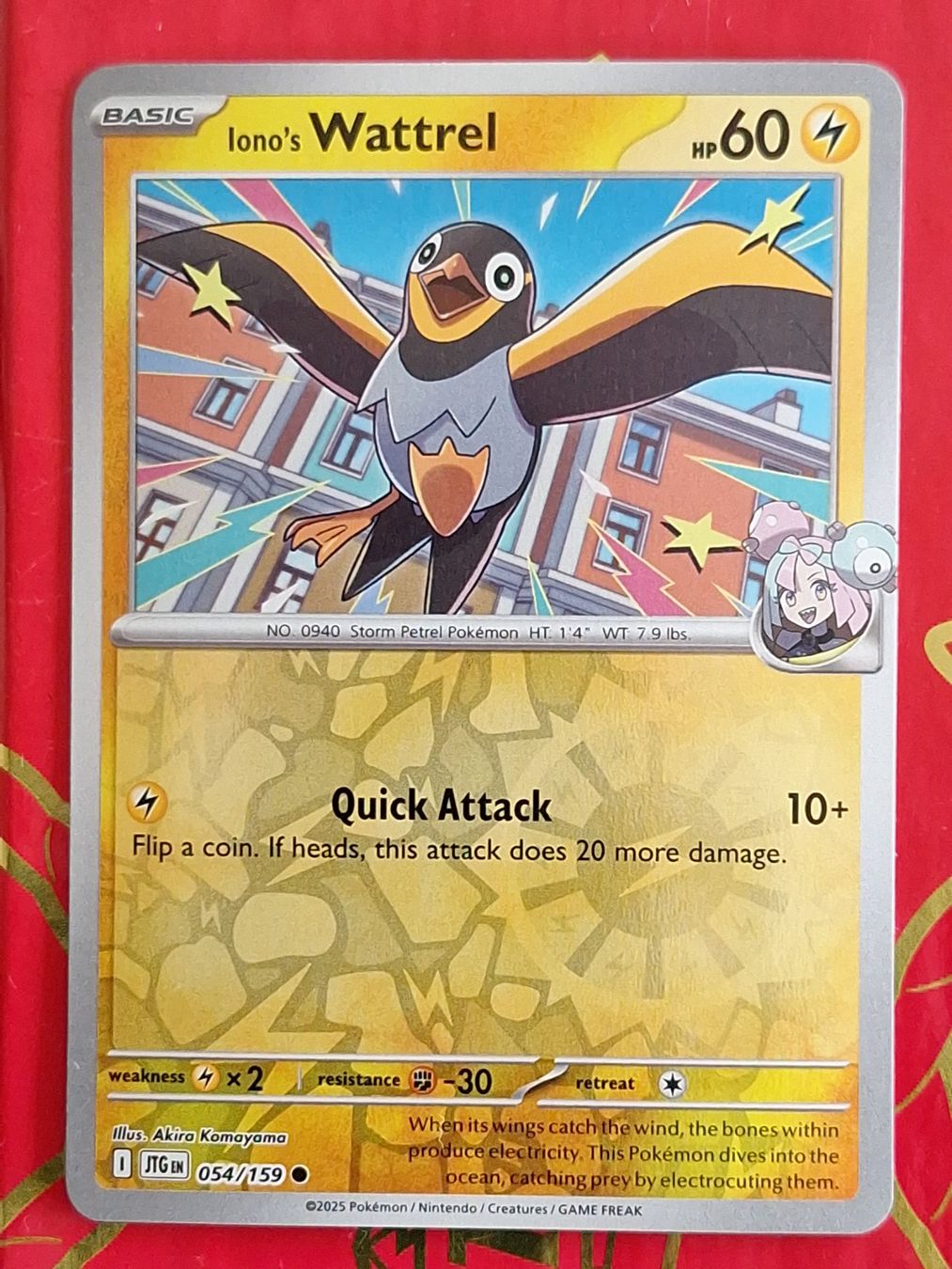 Pokémon Carte collezionabili: Ionos Wattrel - Reverse Holo Pokemon Journey Together – Usato da Altstätten SG venduto da GGsGameshop